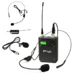 MICROFONO INALAM. UHF TIPO DIADEMA Y SOLAPA 570-588MHz 30 CANALES RECARGABLE "FU-WTK3-UHF"