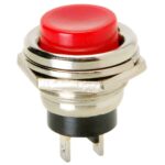 SWITCH PUSH BOTTON REDONDO 110V 3A 2P ABIERTO ROJO 16MM "NB-805"